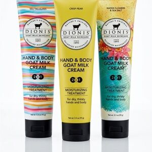 DIONIS Hand & Body Goat Milk Cream - Bright Yellow 2-in-1